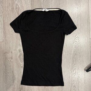 ZAVI Black Ribbed Top. Very Good Condition! Worn a Few Times Size XS